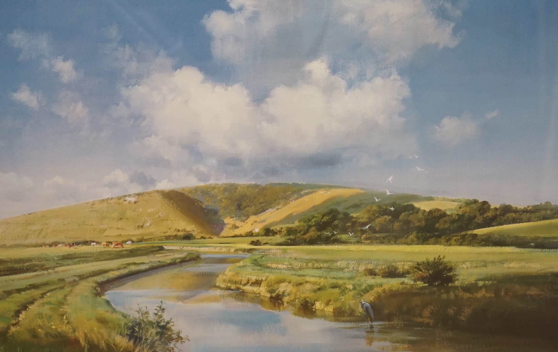 Frank Wootton (1911-1998), colour print, 'Under the Downs', limited edition 52/850, signed in pencil, overall 39 x 54cm